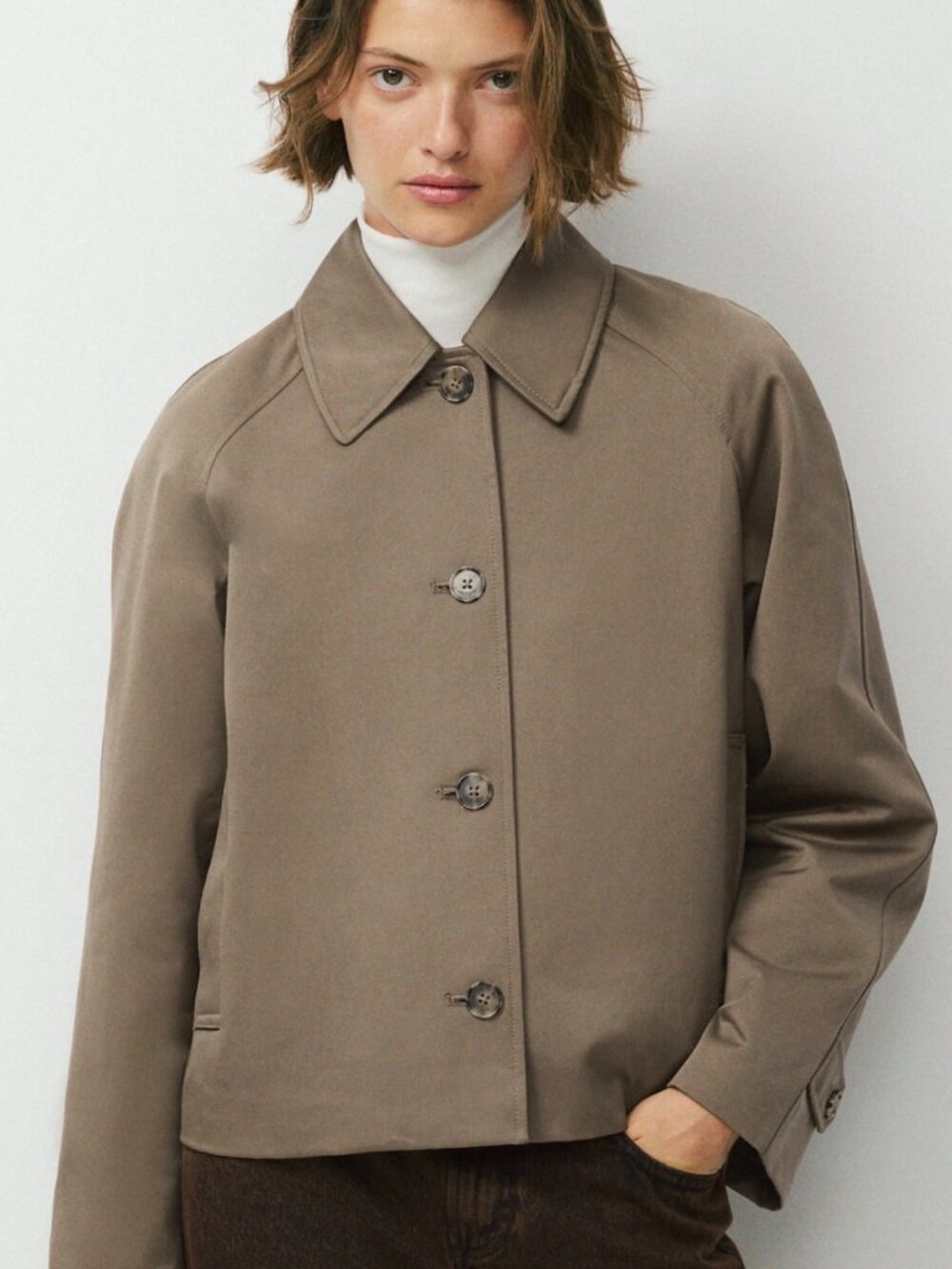 NWT Aritzia The Regent Short Trench Coat - Rich Twill